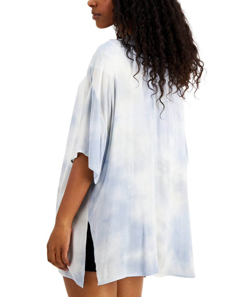 Ultra Flirt Women Lace Trimmed Tie Dye Kimono