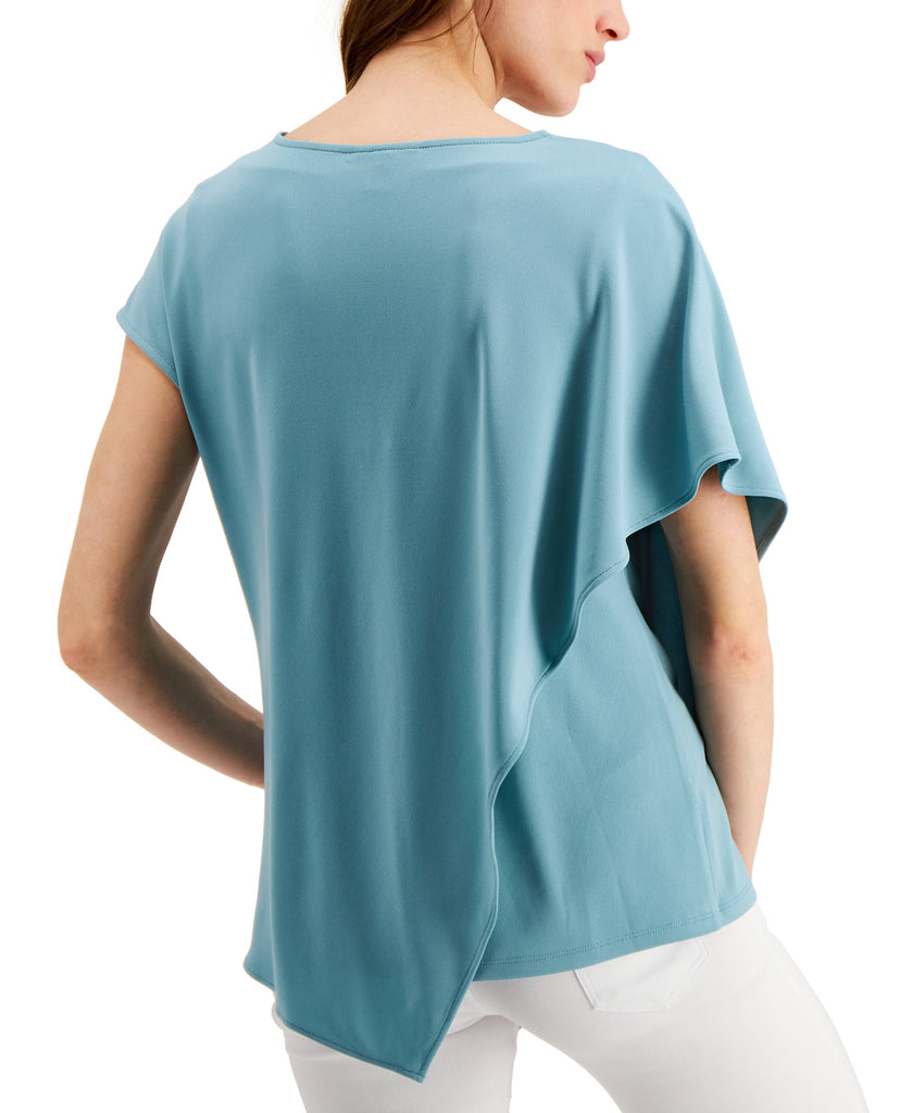 Alfani Women Asymmetrical Drape Neck Top