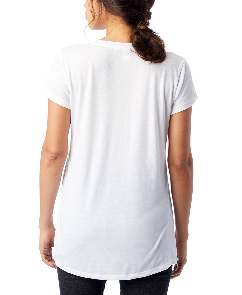 Alternative Apparel Women Slinky Jersey V Neck T Shirt