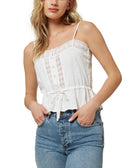 ONeill Women Sunbeam Lace Trim Tank Top White