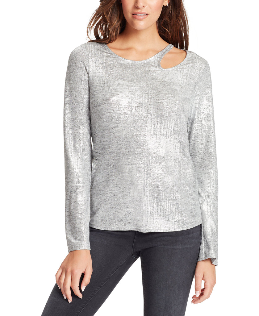 Skinnygirl Women Paparazzi Top Silver with Foil