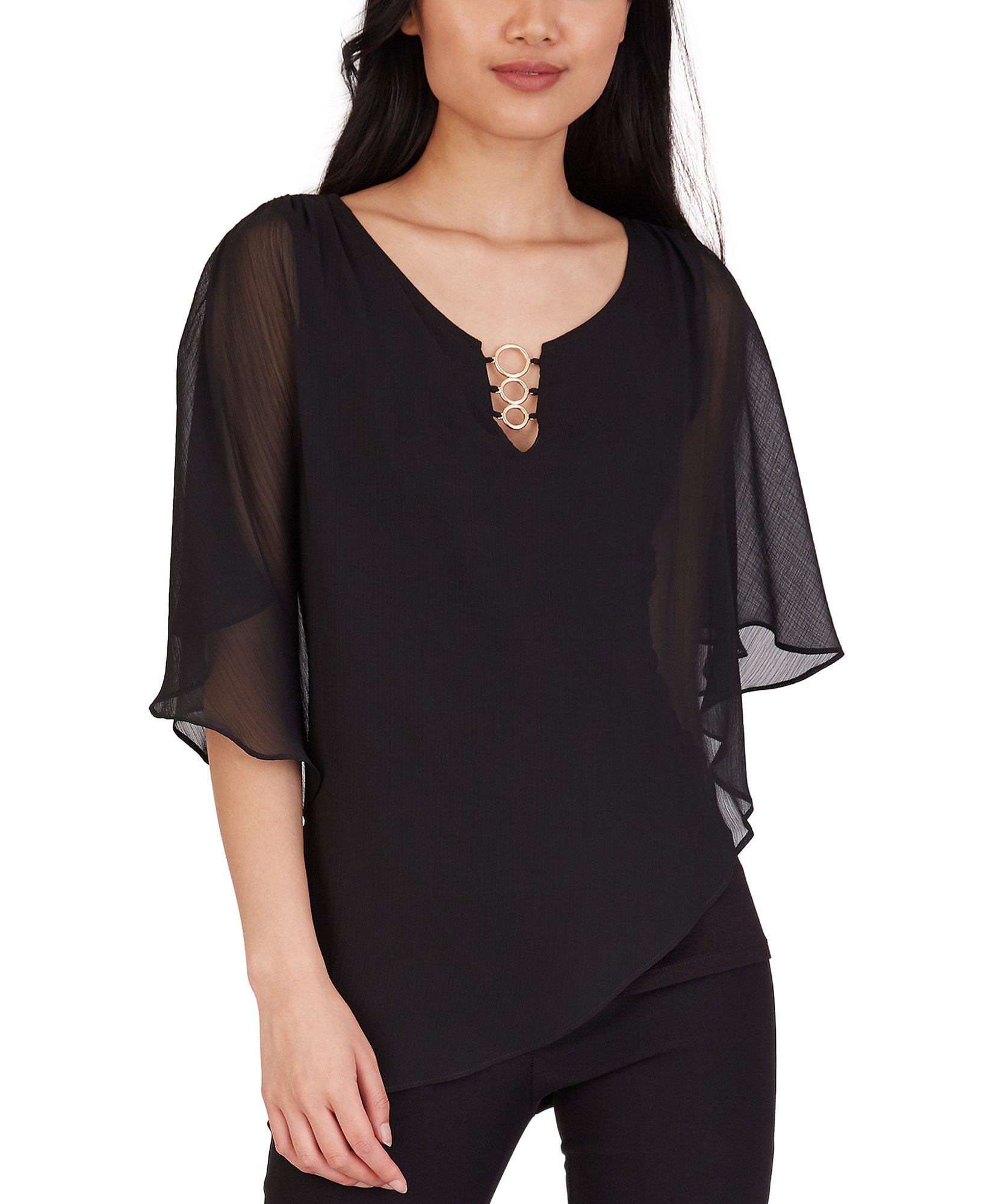 BCX Women Ring Hardware Top Black