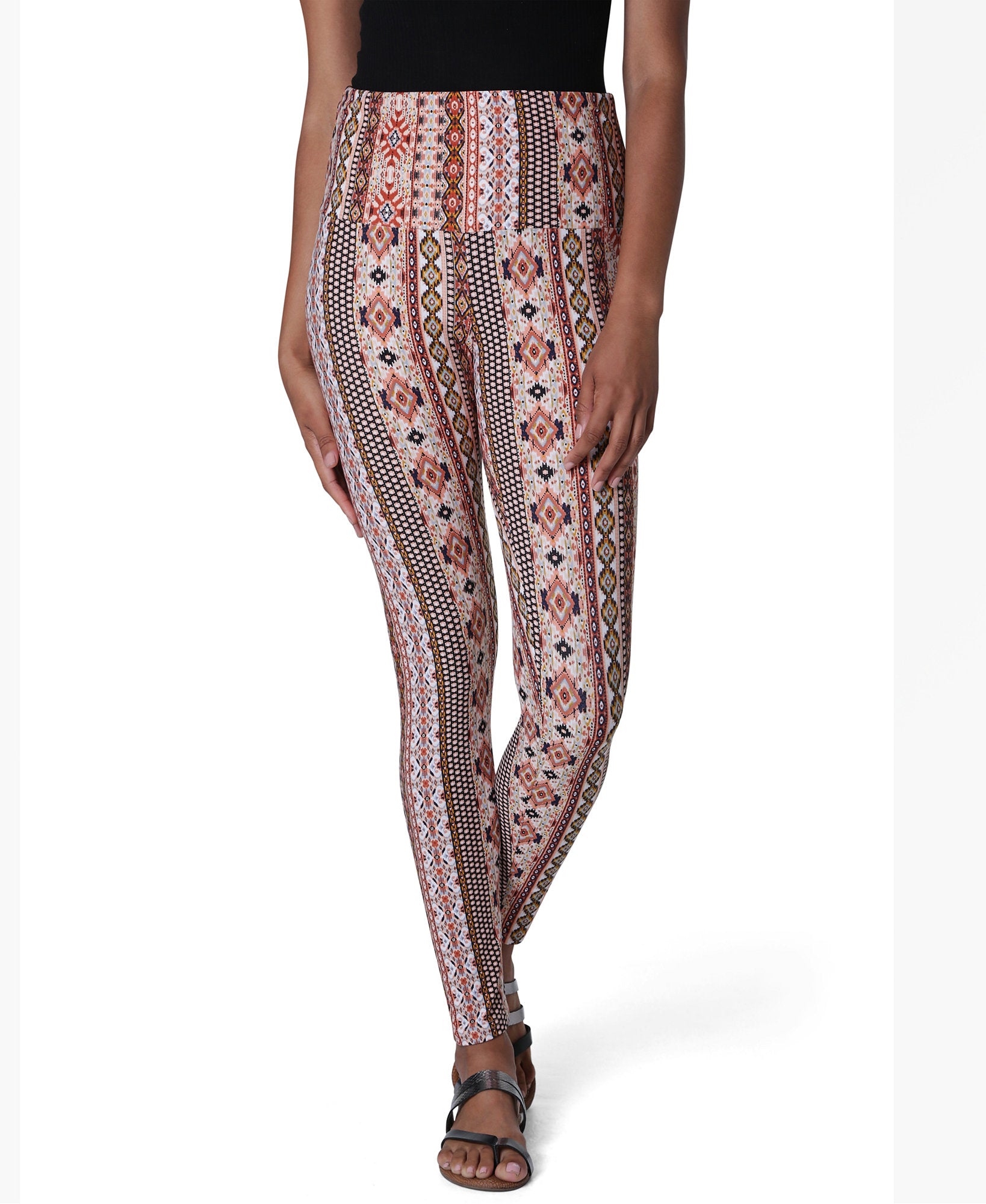 No Comment Women Ultra Flirt Printed High Waist Leggings Turkish Stripe