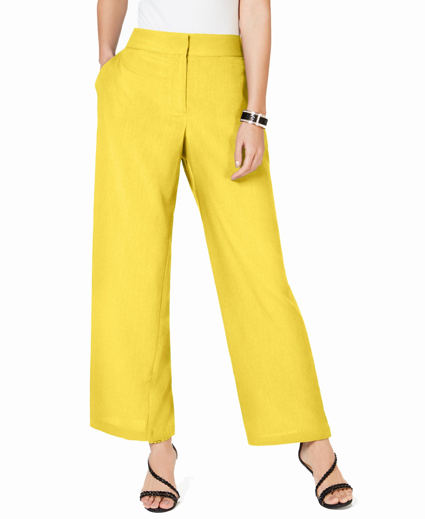 Thalia Sodi Women Wide Leg Pants Mango Mojito