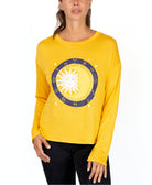 Rebellious One Women Moon Graphic Top Sun Flower
