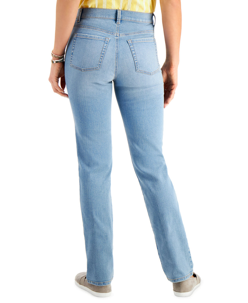 Style & Co Women High Rise Natural Straight Leg Jeans