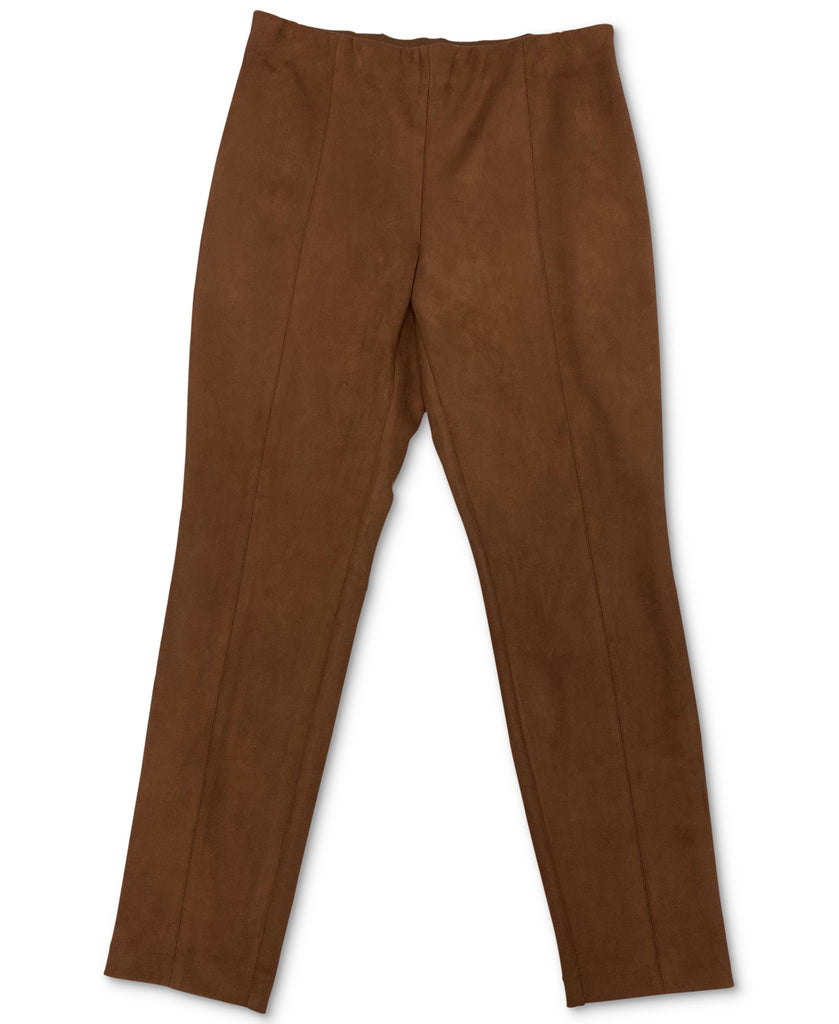 Charter Club Women Faux Suede Pants Warm Cognac