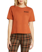 Dickies Women Boyfriend Logo T Shirt Auburn