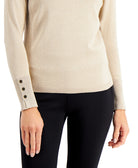 JM Collection Women Metallic Turtleneck Sweater