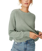 COTTON ON Women Archy Cropped Pullover Iceberg Green