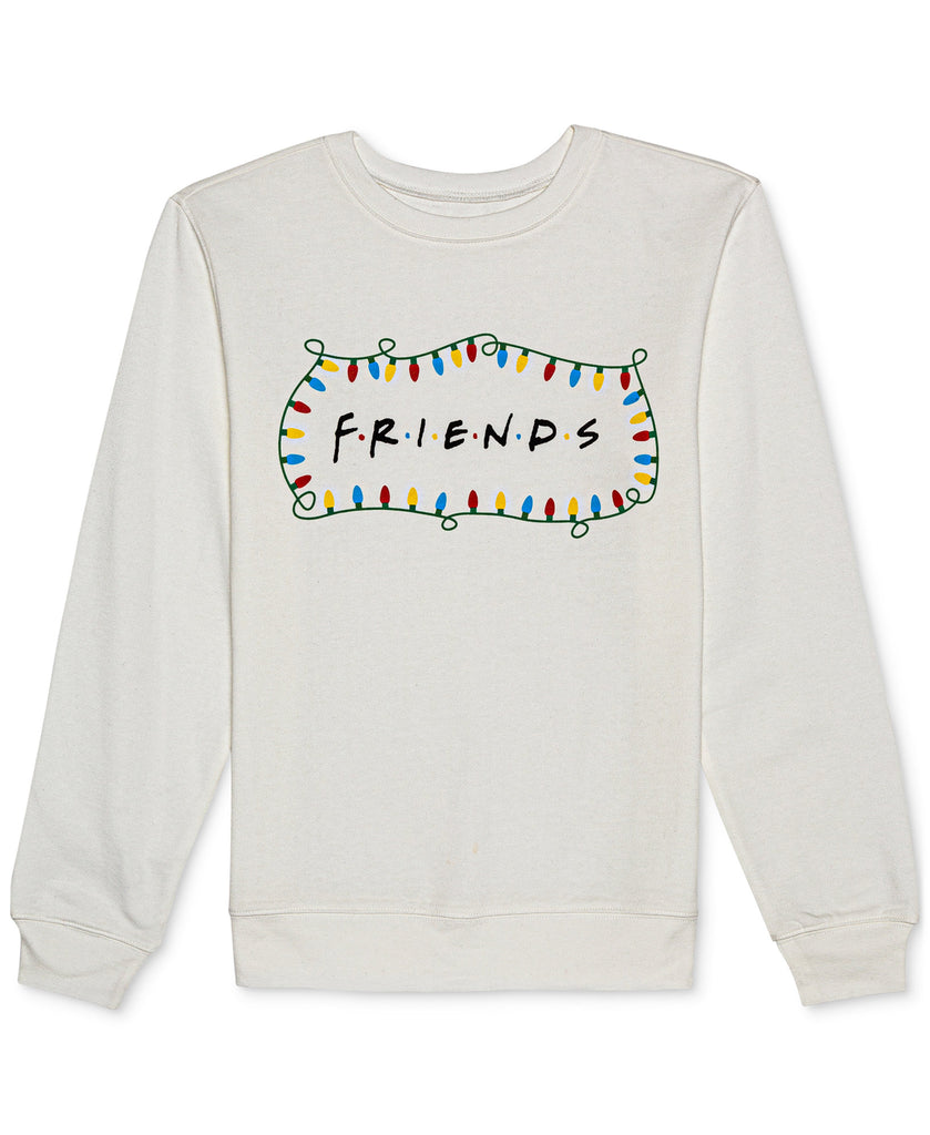 Warner Brothers Women Friends Holiday Crewneck Sweatshirt White