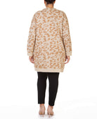 Black Tape Women Plus Printed Open Front Cardigan Sweater