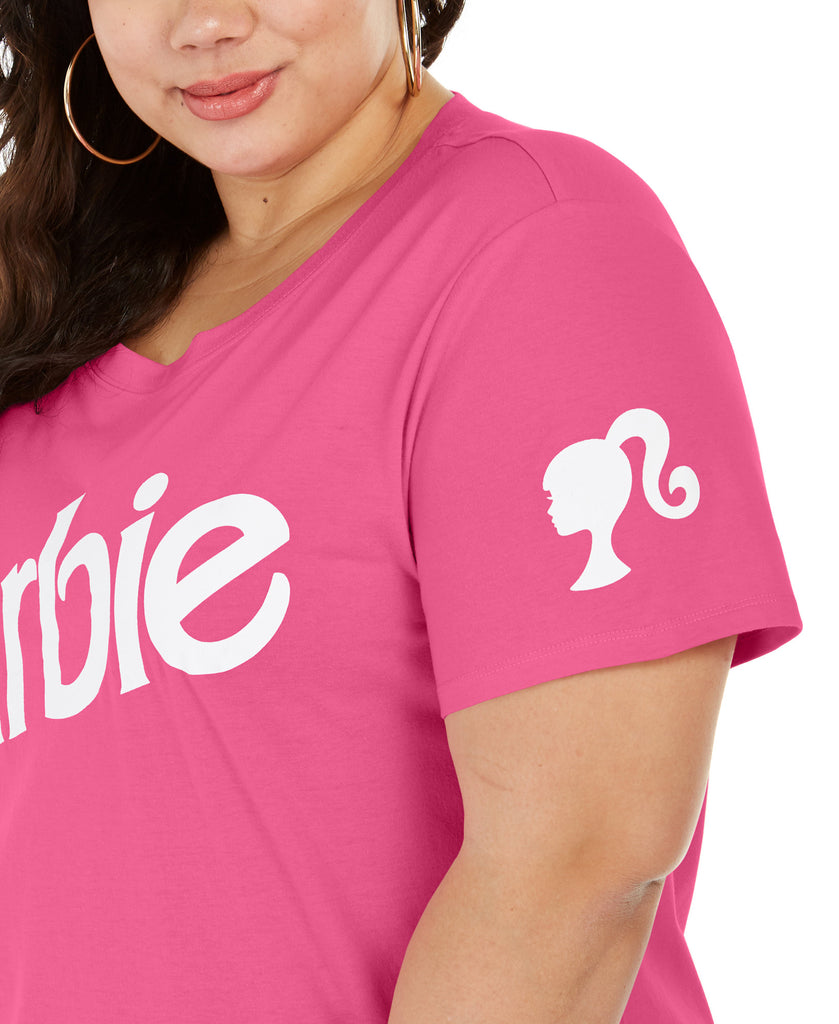 Love Tribe Women Plus Trendy Crewneck Barbie T Shirt