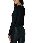 Polly & Esther Women Ruched Drawstring Hem Top