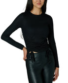 Polly & Esther Women Ruched Drawstring Hem Top
