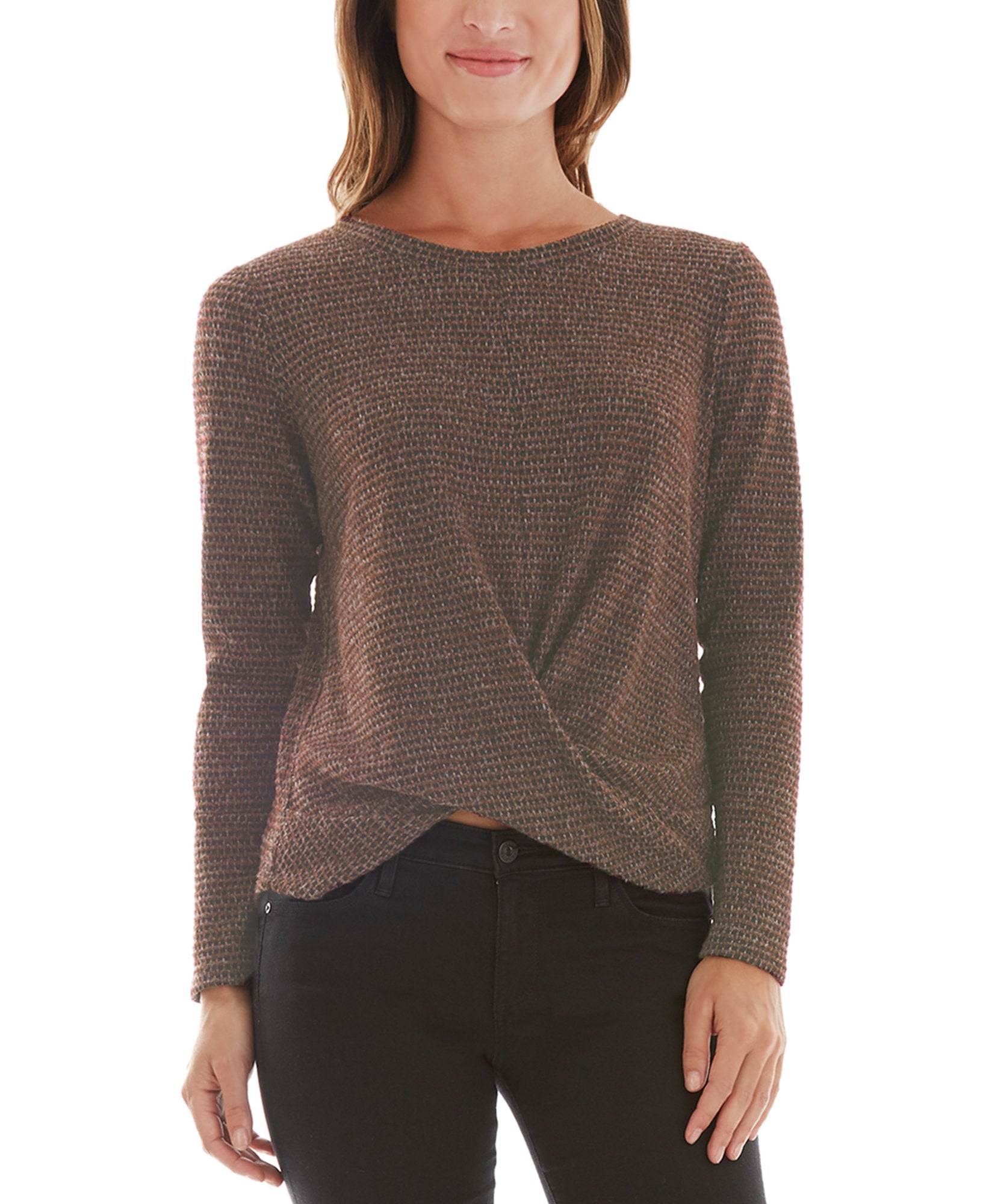 BCX Juniors Twist Front Top Mocha