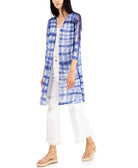 INC International Concepts Women Tie Dyed Cozy Cardigan Indigo Sea