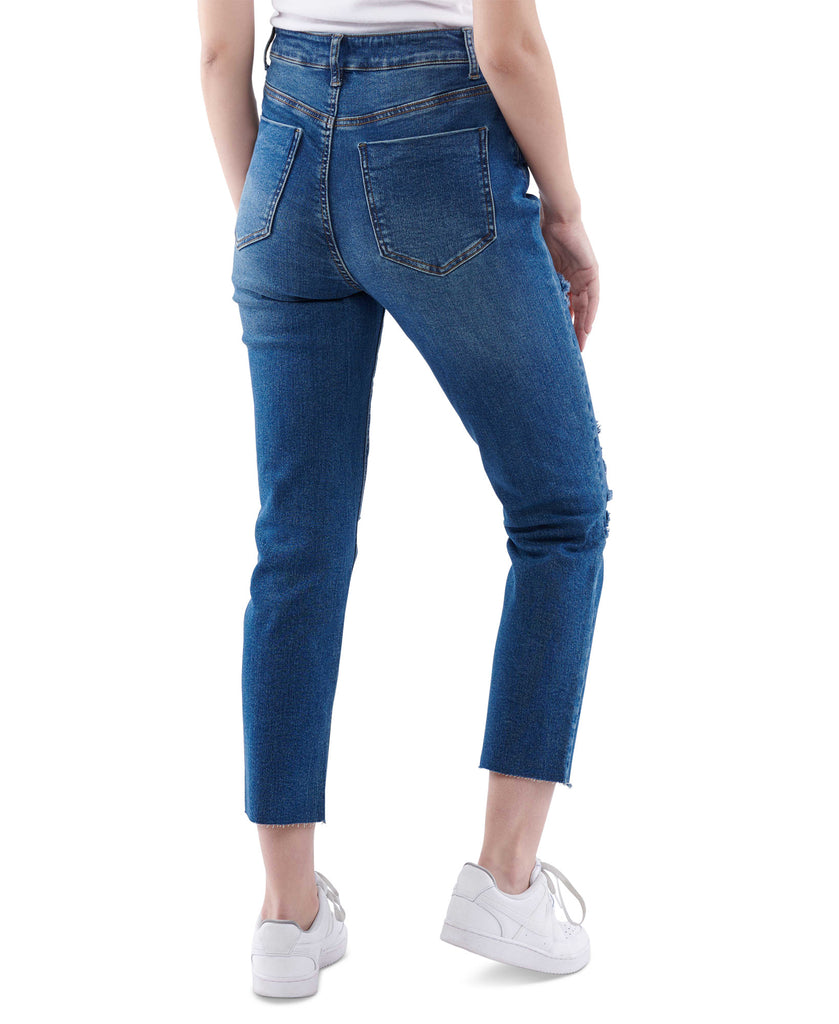 Vanilla Star Women Button Front Mom Jeans