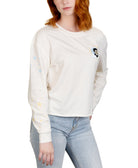 Rebellious One Women Sun Moon Stars Sleeve Detail Graphic T Shirt