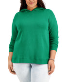 Style & Co Women Plus Hoodie Scuba Green