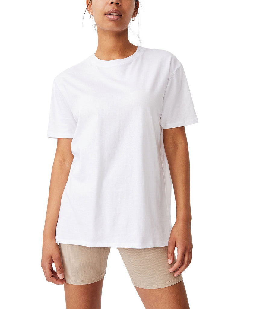 COTTON ON Women The Oversized Dad T shirt White