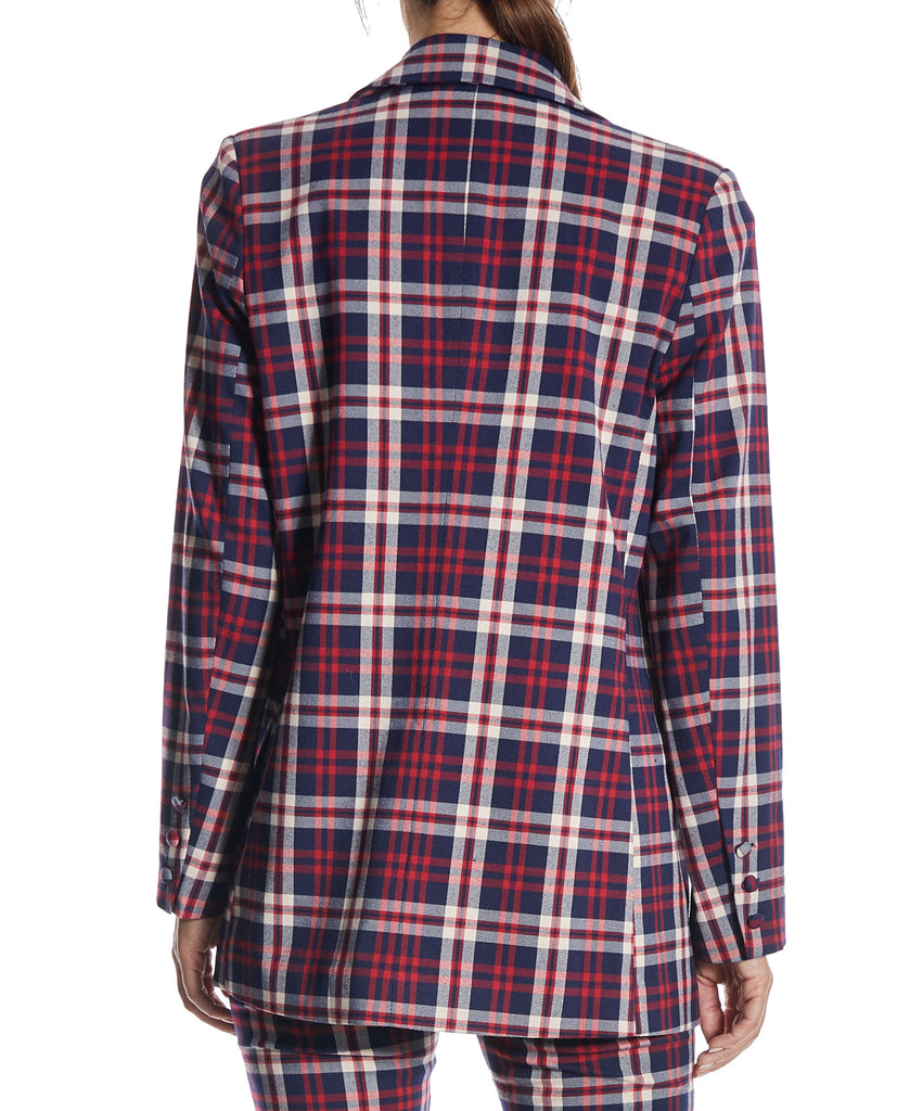 OAT Women Oversized Plaid Blazer