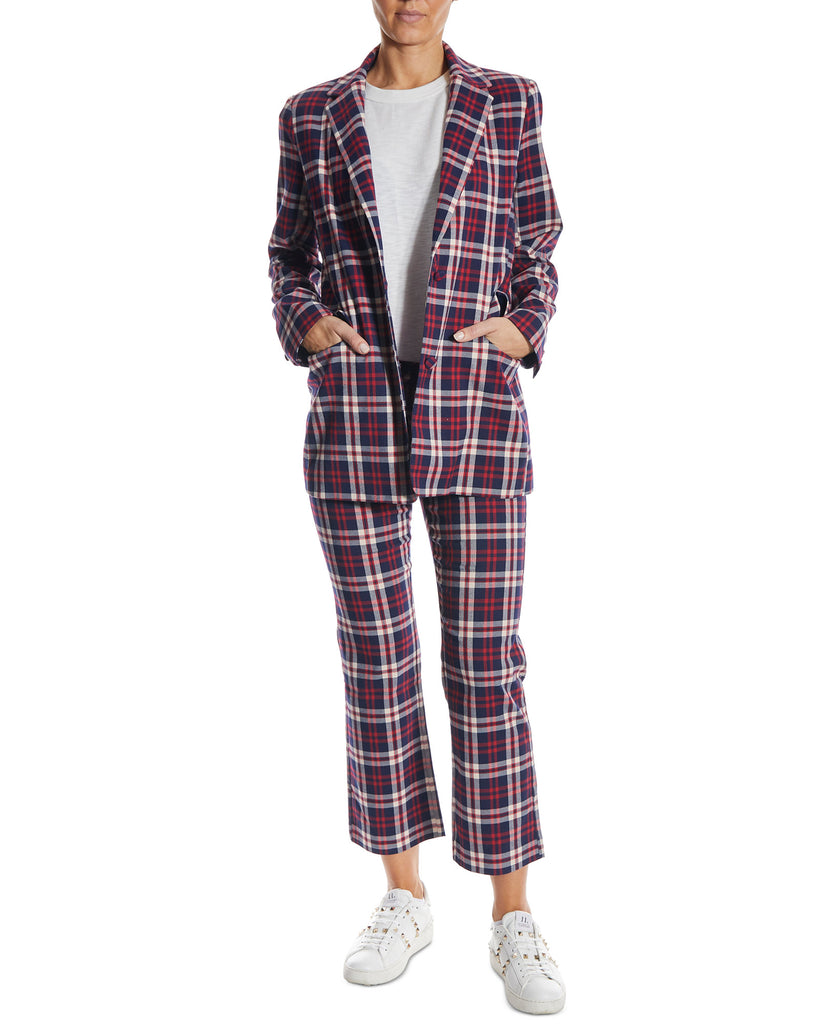 OAT Women Oversized Plaid Blazer