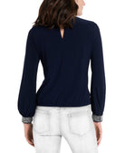 MSK Women Embellished Tie Front Blouse