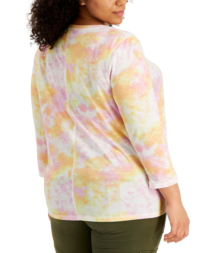 Style & Co Women Plus Tie Dyed Top