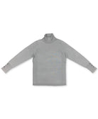 JM Collection Women Metallic Turtleneck Sweater Silver