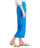 INC International Concepts Women Crinkle Gauze Cropped Wide Leg Pants