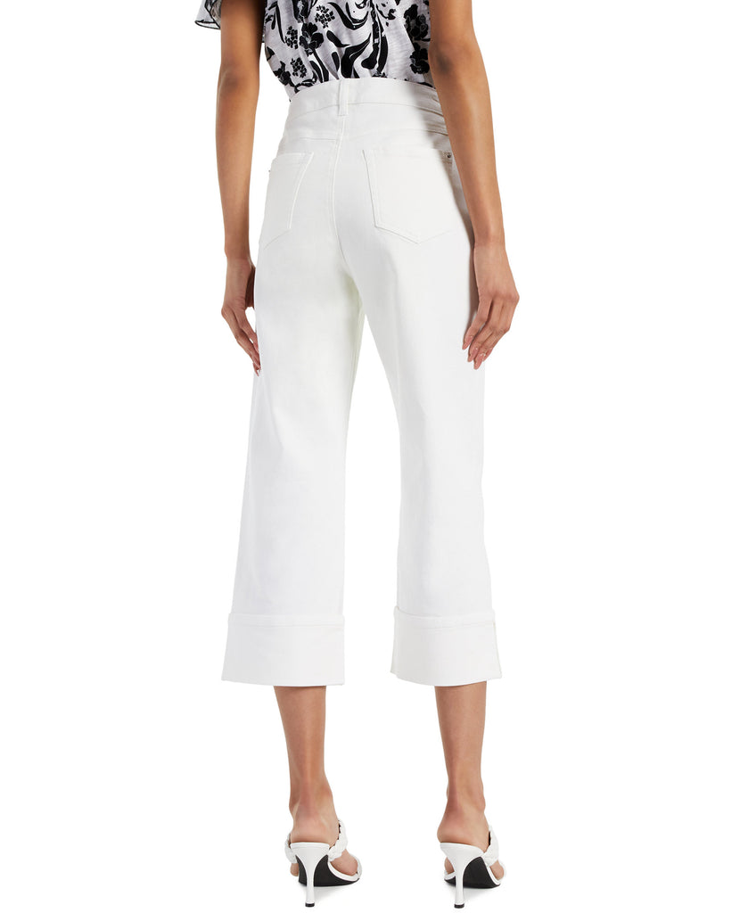 INC International Concepts Women Cuffed Cropped Wide Leg Jeans