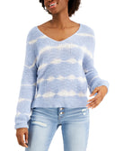 Freshman Women Tie Dye V Back Sweater Blue Tie Dye