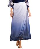 JM Collection Women Ombré Dip Dyed Maxi Skirt Intrepid Blue