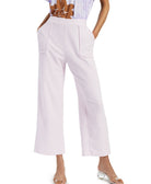 Alfani Women Petite Modern Lounge Wide Leg Pants Lavender Rain