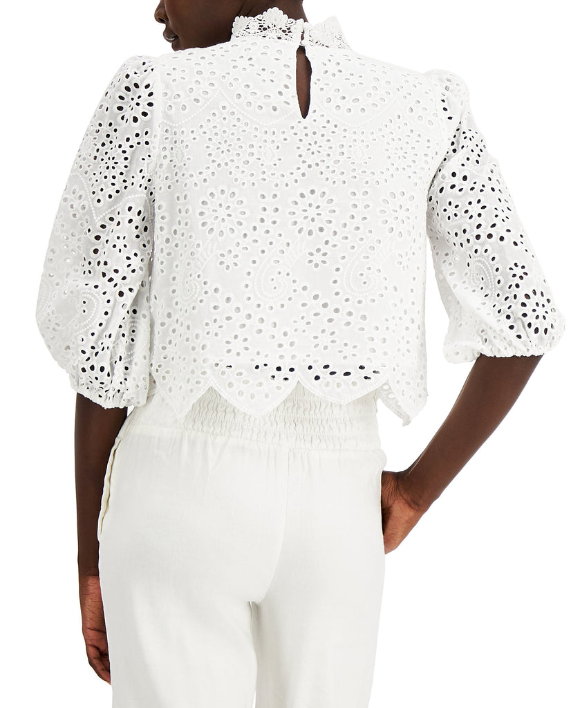 INC-International-Concepts-Women-Cotton-Lace-Puff-Sleeve-Blouse