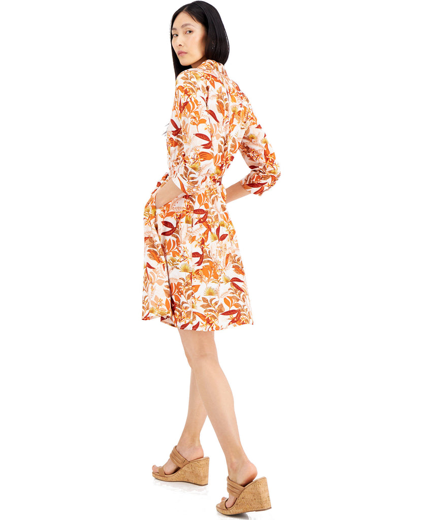 INC International Concepts Women Floral Print Shirtdress