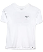 Hurley Women Cotton Graphic T Shirt White