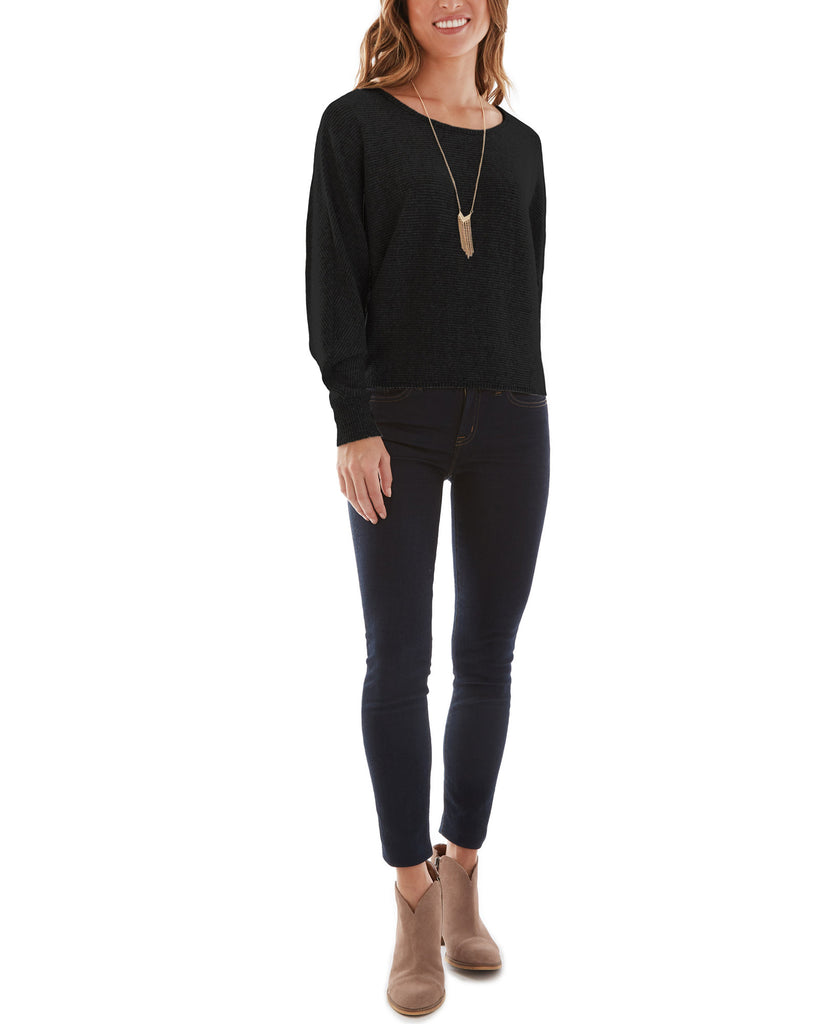 BCX Women Brushed Sweater with Necklace