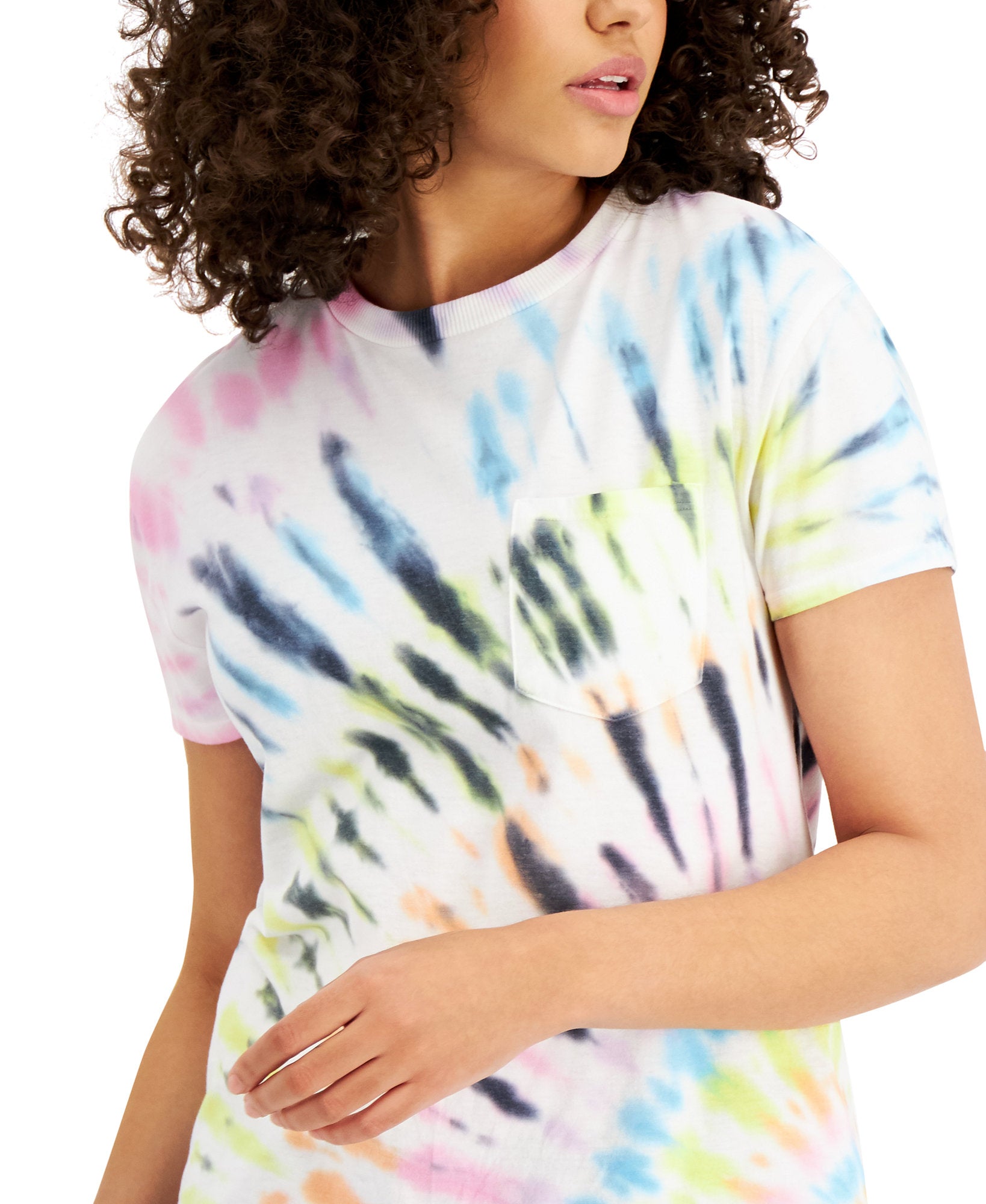 Belle Du Jour Women Tie Dye Pocket T Shirt