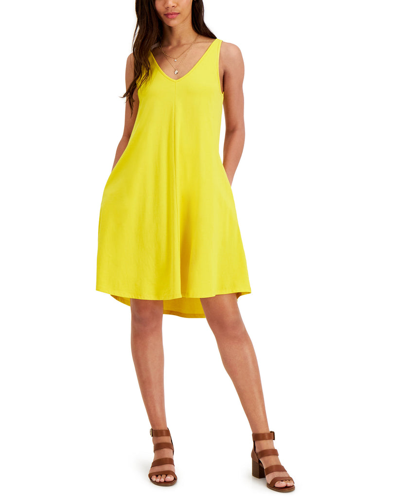 Style & Co Women Sleeveless Dress Daisy Daze