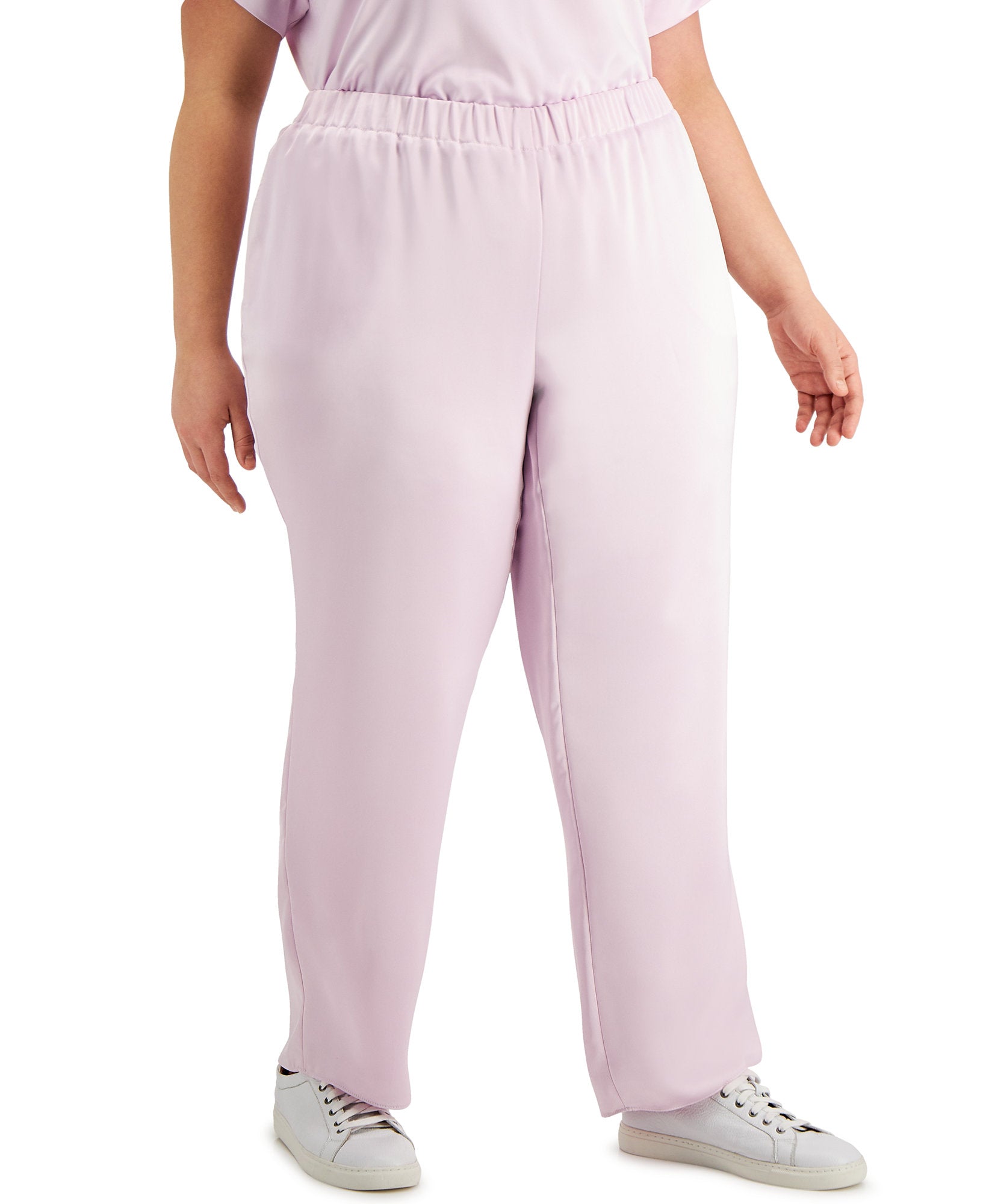 Alfani Women Plus Modern Lounge Pull On Pants Lavender Rain