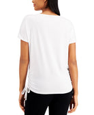 JM Collection Women Side Tie Top