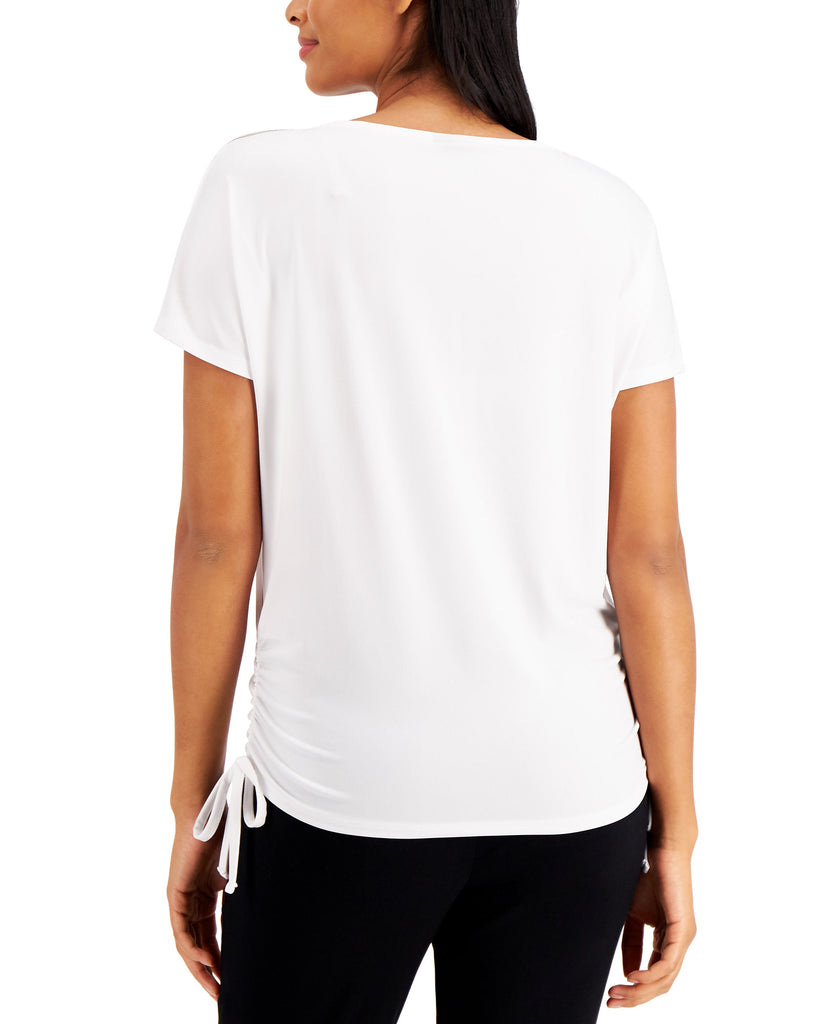 JM Collection Women Side Tie Top