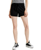 Style & Co Women Plus Cotton Cutaway Drawstring Shorts Deep Black