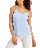 Bar III Women Scoop Neck Camisole Blue Salt