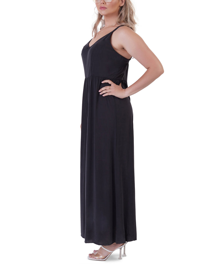 Black Tape Women Plus Wide Leg Jumpsuit