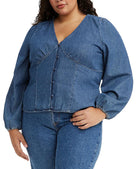 Levis Women Plus Trendy Cotton Sophia Top Coastal Cruise