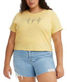 Levis Women Plus Trendy Cotton Floral Graphic Surf T Shirt Delicate Flowers Golden Haze