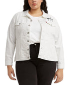 Levis Women Plus Trendy Ex Boyfriend Trucker Jacket Garden Bouquet